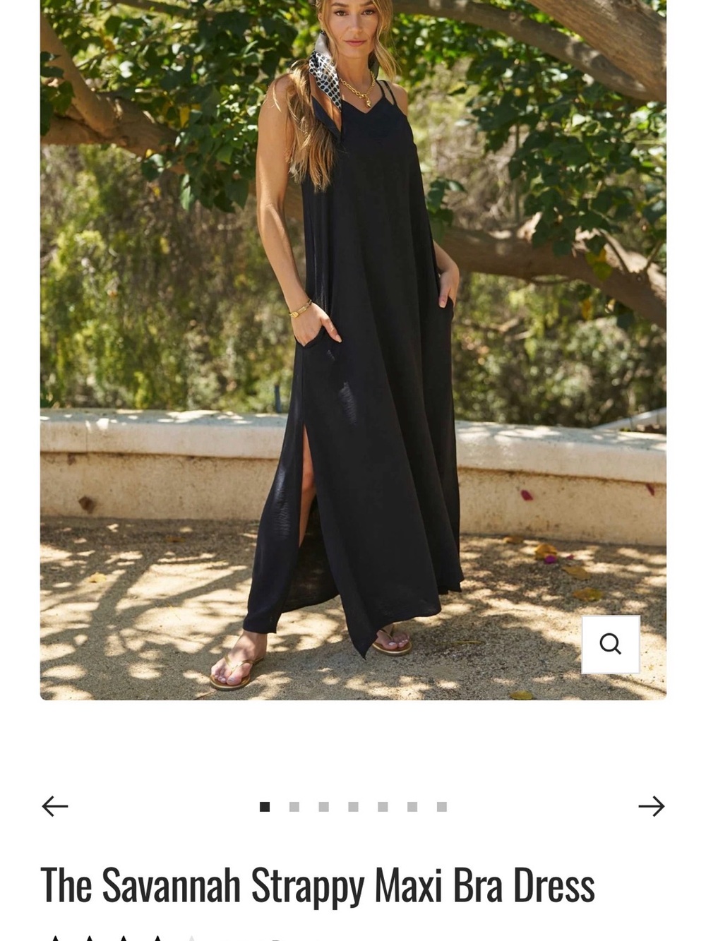 SheBird Savannah Strappy Maxi Bra Dress Black Size 5 M/L
